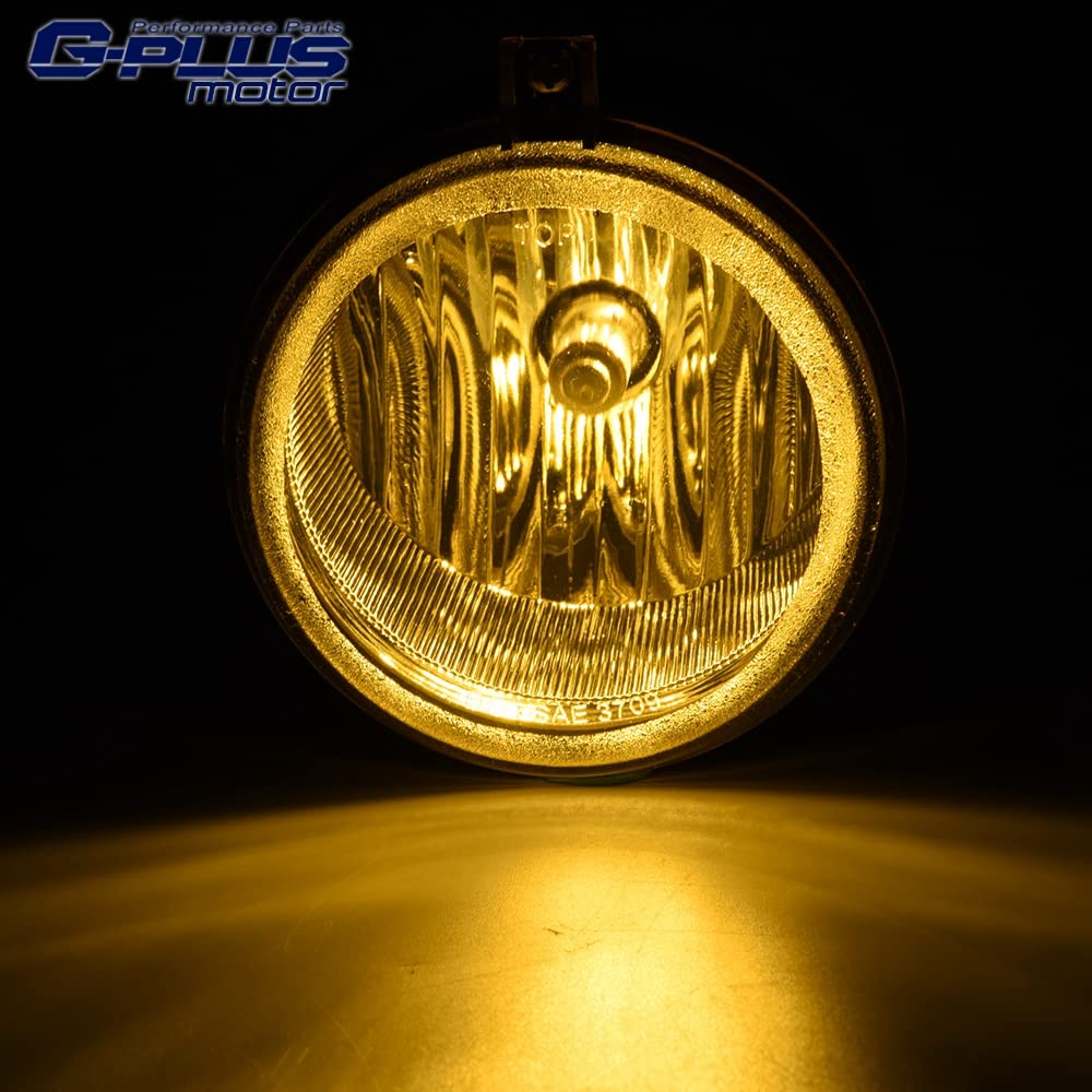 Amazon.com: G-PLUS 2pcs Set Fog Light Bumper Lamps Compatible with Dodge  Challenger Charger Nitro Avenger Caliber Yellow Lens (Bulbs are included) :  Automotive