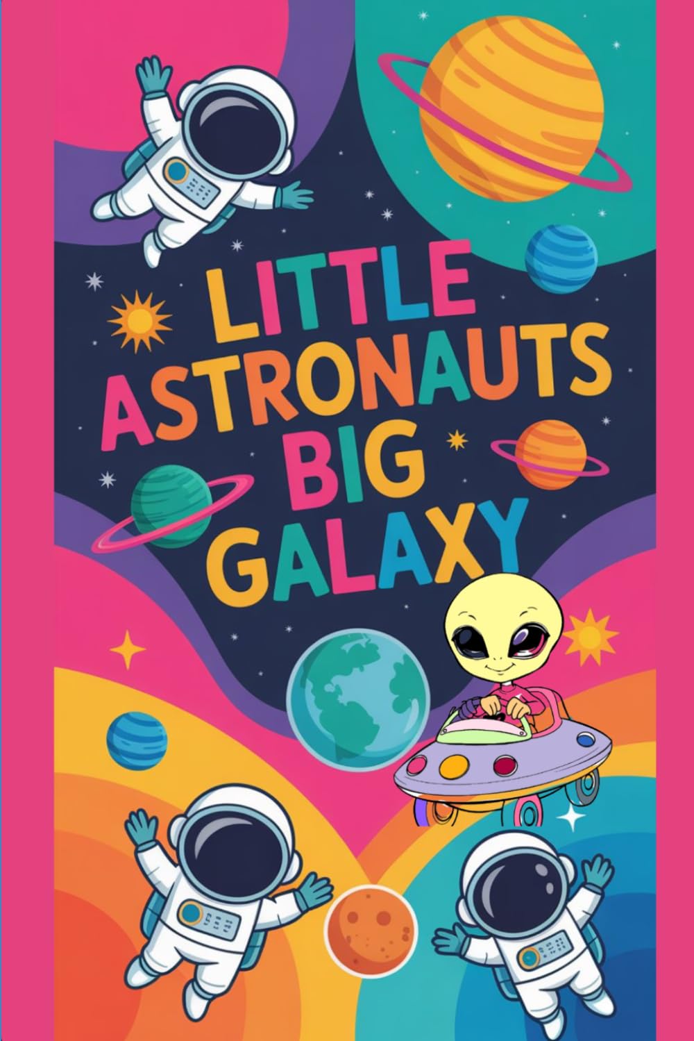 Little Astronauts Big Galaxy: A Fun Outer Space Coloring Book Filled with Rockets, Planets & Cute Aliens,