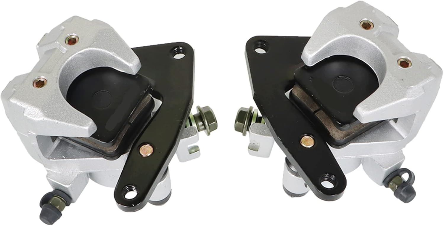WFLNHB Front Brake Calipers Brake Rotors Replacement for Yamaha Grizzly 350 YFM350 400 YFM400 450 YFM450 2007-2014 3GD-2580T-01-00 3GD-2580U-01-00 5ND-F582T-00-00
