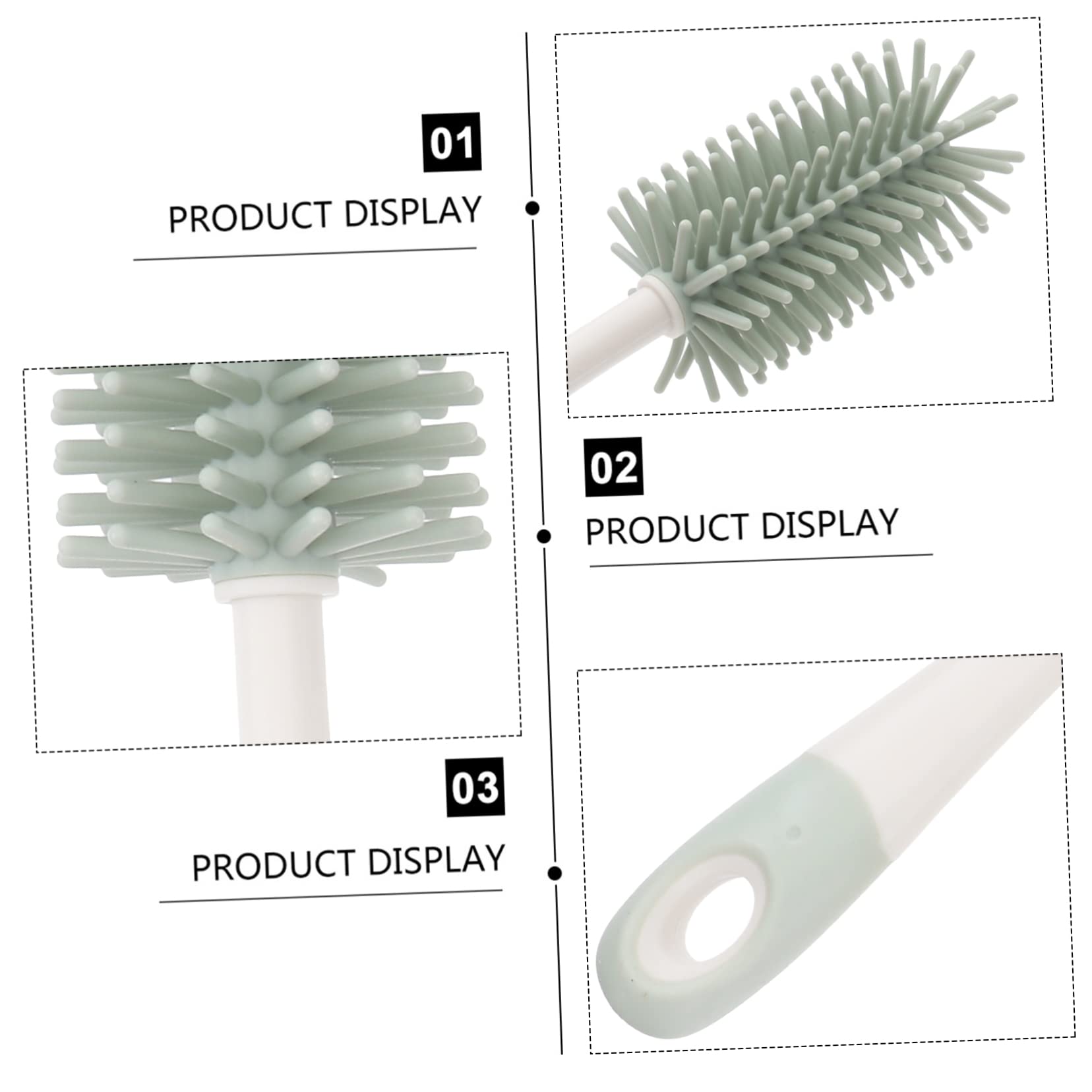 Abaodam 2pezzi Spazzole Per La Bottiglie Silicone Per Bottiglie e Tazze Resistente e