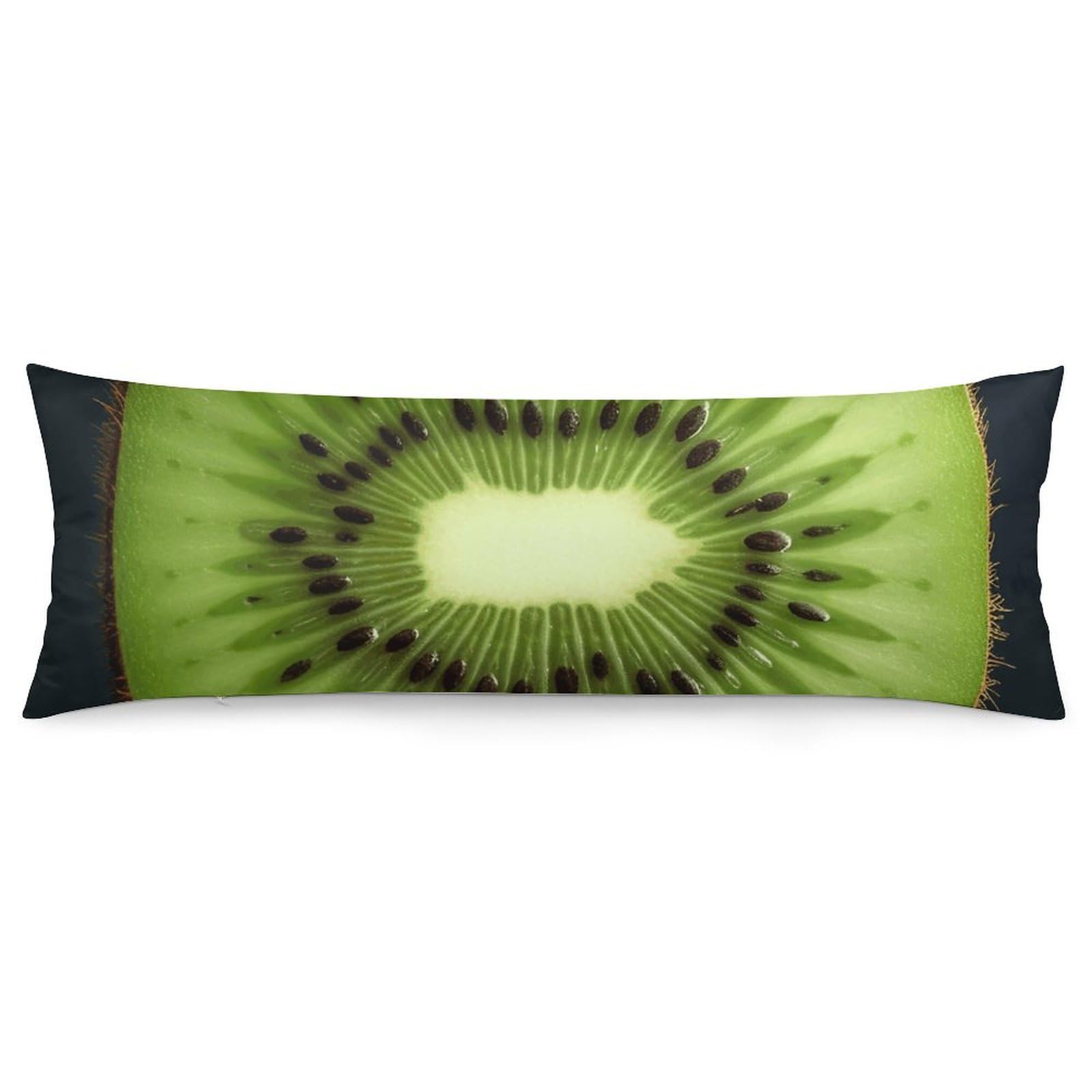 2 Pack Pillow Cases for Hair and Skin, Soft Breathable Pillow Case Covers with Hidden Zipper, Kiwi Slice Pillowcase 20"x54" Pillow Covers for Sleeping Gift
