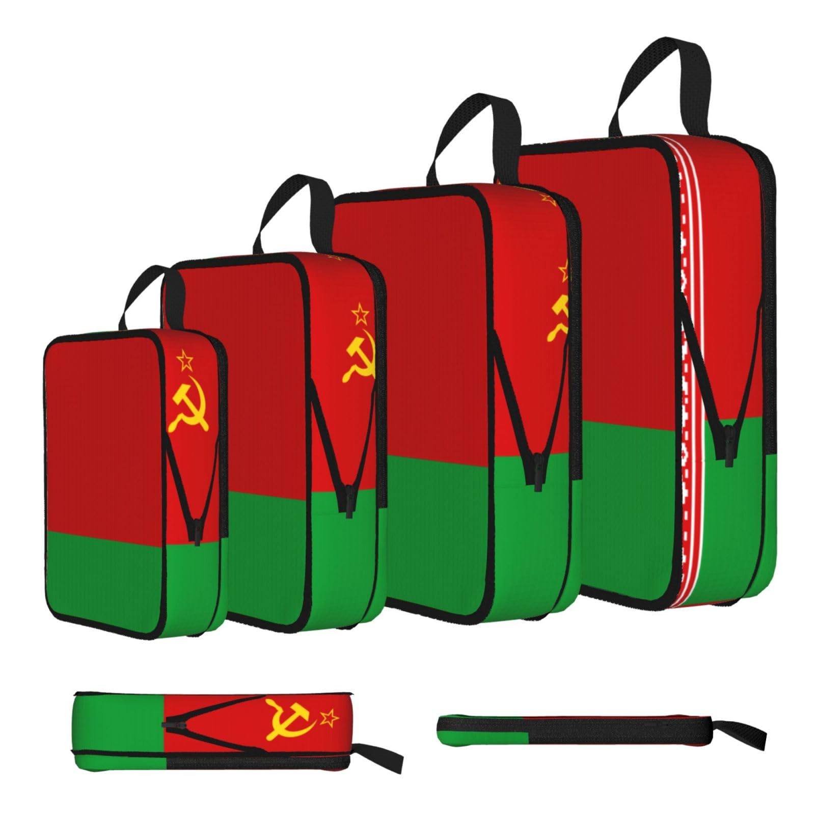 Flag of Belarus Compression Packing Cubes 4 Piece Set