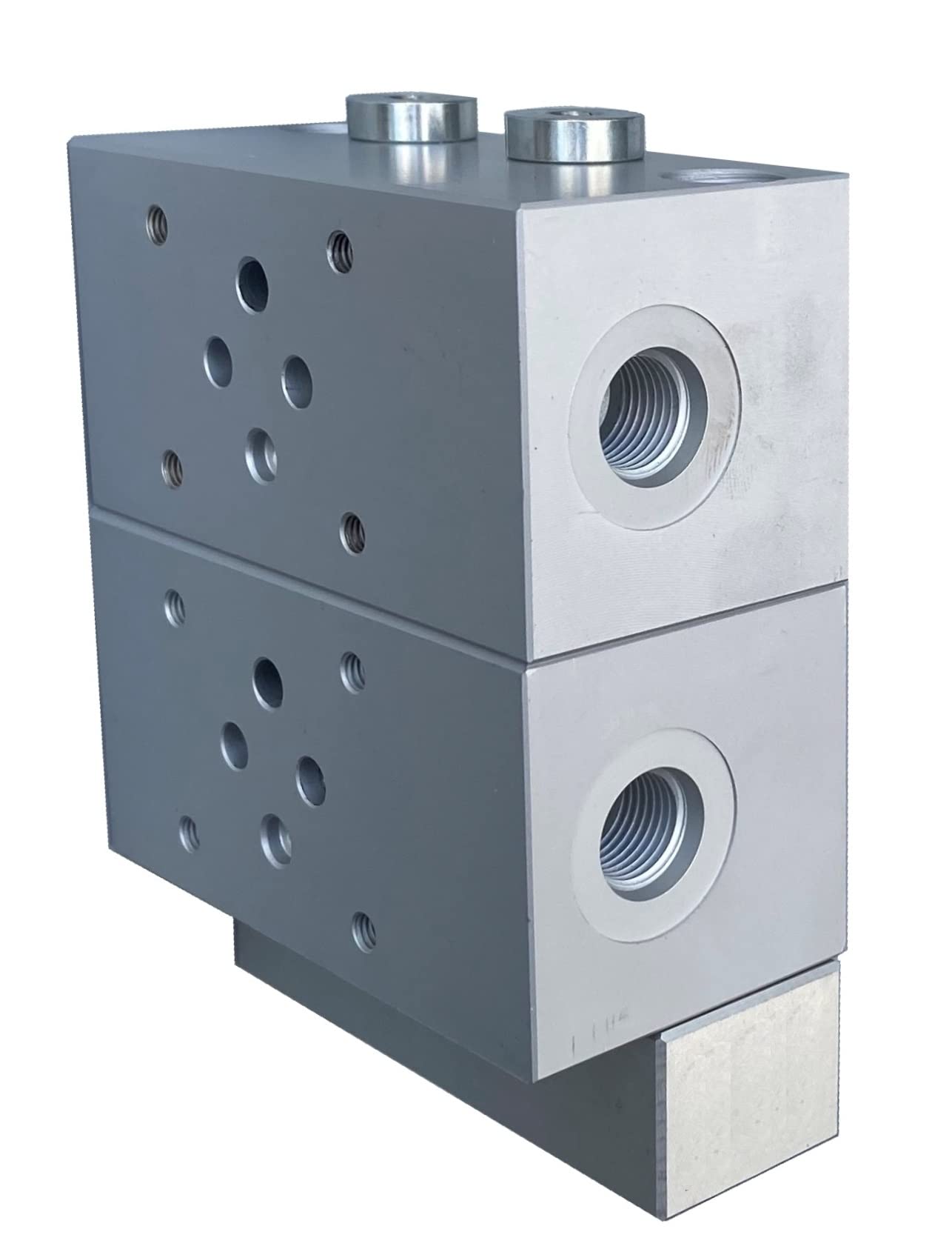 Hydraulic Valve Stacking Blocks for Fluidhaus Power Unit SCO series, SCO-D Series Block (2 Valve Stations)