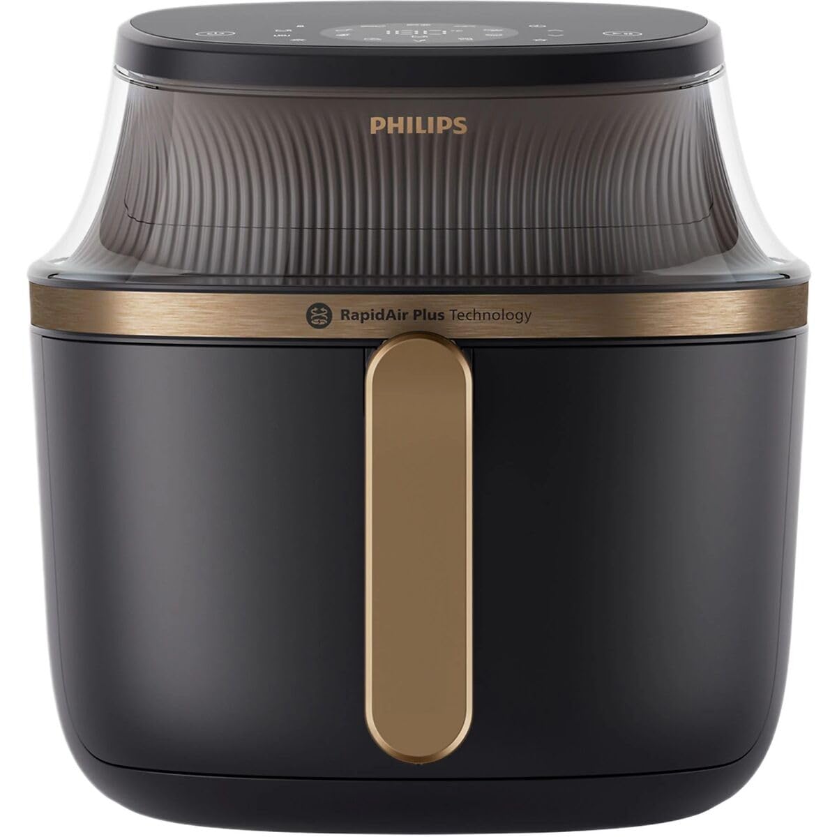Friteuse à Air Multifonction Capacité 7.2 Litres Puissance 2000 Watt Contrôle Touch couleur Noir et Or - NA342/​00