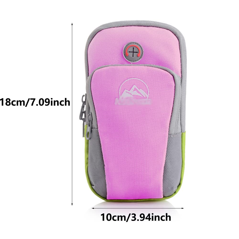 TopHomer Outdoor Sports Multifunctional Armband Waterproof Sports Arm Bag Pouch 7.09 x 3.94inch for Outdoor Running, Hiking, Fishing, Cycling Wait(Orange 2)