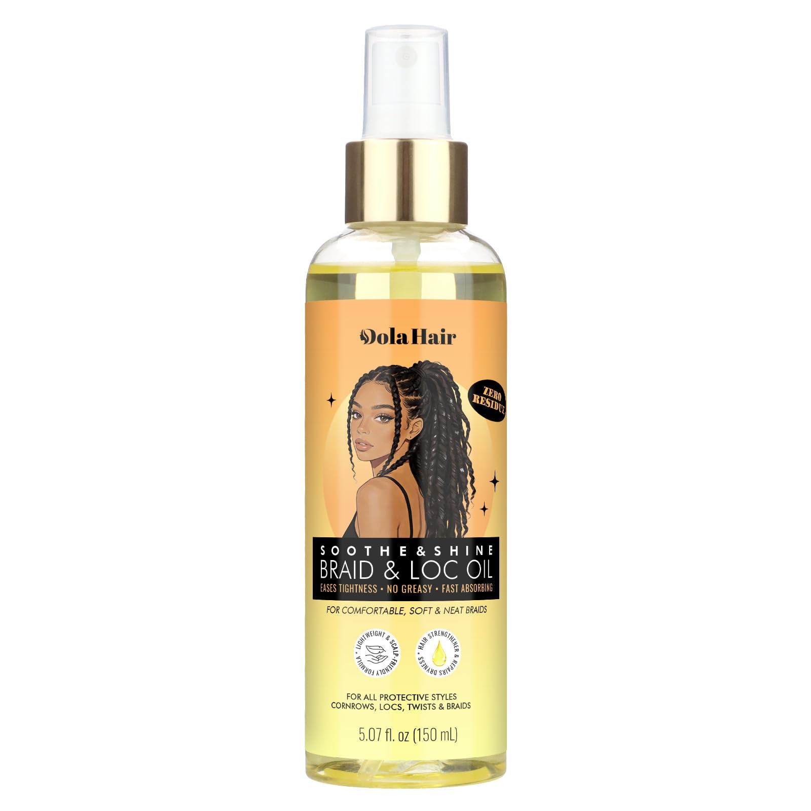 Dolahair Braid & Locs Oil 5 oz - Moisturizing Hair & Scalp Oil for Braids