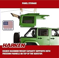 Vista 4 de HARKEN - Polipasto de Almacenamiento Aéreo para Techo Rígido de Garaje para Jeep Wrangler y Ford Bronco, Autonivelante, Sistema Seguro Anticaída