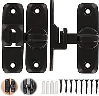 Vista 1 de Pestillo para puerta, 2 piezas, cerradura de puerta corrediza de granero de bolsillo con giro de 90/180°, protege la privacidad, adecuado