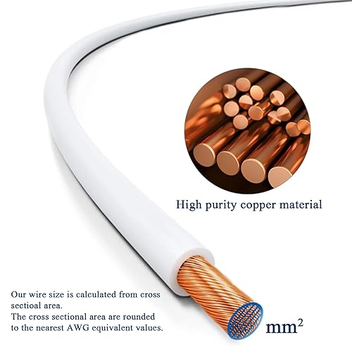 Miniatura 3 de Kit de cables primarios de calibre 20 (25 pies cada uno, combo de 6 colores), cable eléctrico de cobre eléctrico de cobre de 20 AWG, ideal para