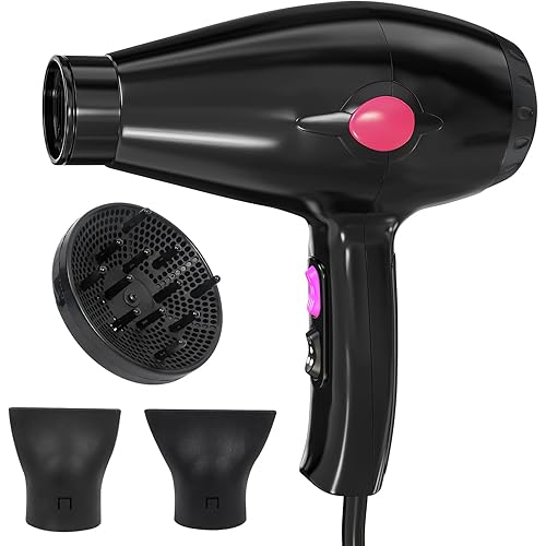 Professional Salon Hair Dryer, 2100W Hair Blow Dryer | Blow Dryer with Diffuser,High Power&Strong Wind Hair Dryer for Normal & Curly Hair