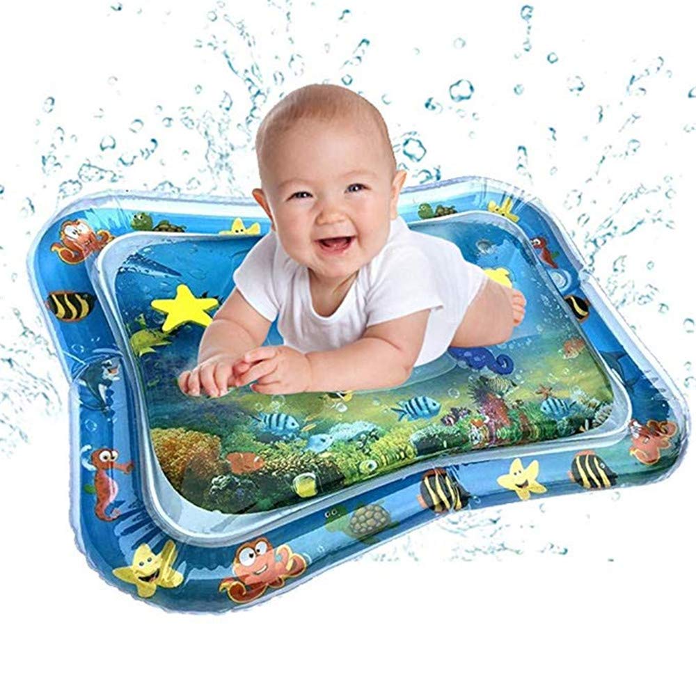 VIRNAZ Inflatable Tummy Time Premium Water Mat Infants and Toddlers,The Perfect Fun Time Play Activi