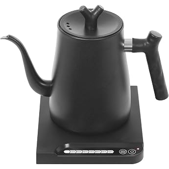 electric kettle 1000 w stainless steel temperature control gooseneck kettle tea kettle 1000 ml adjustable temperature black