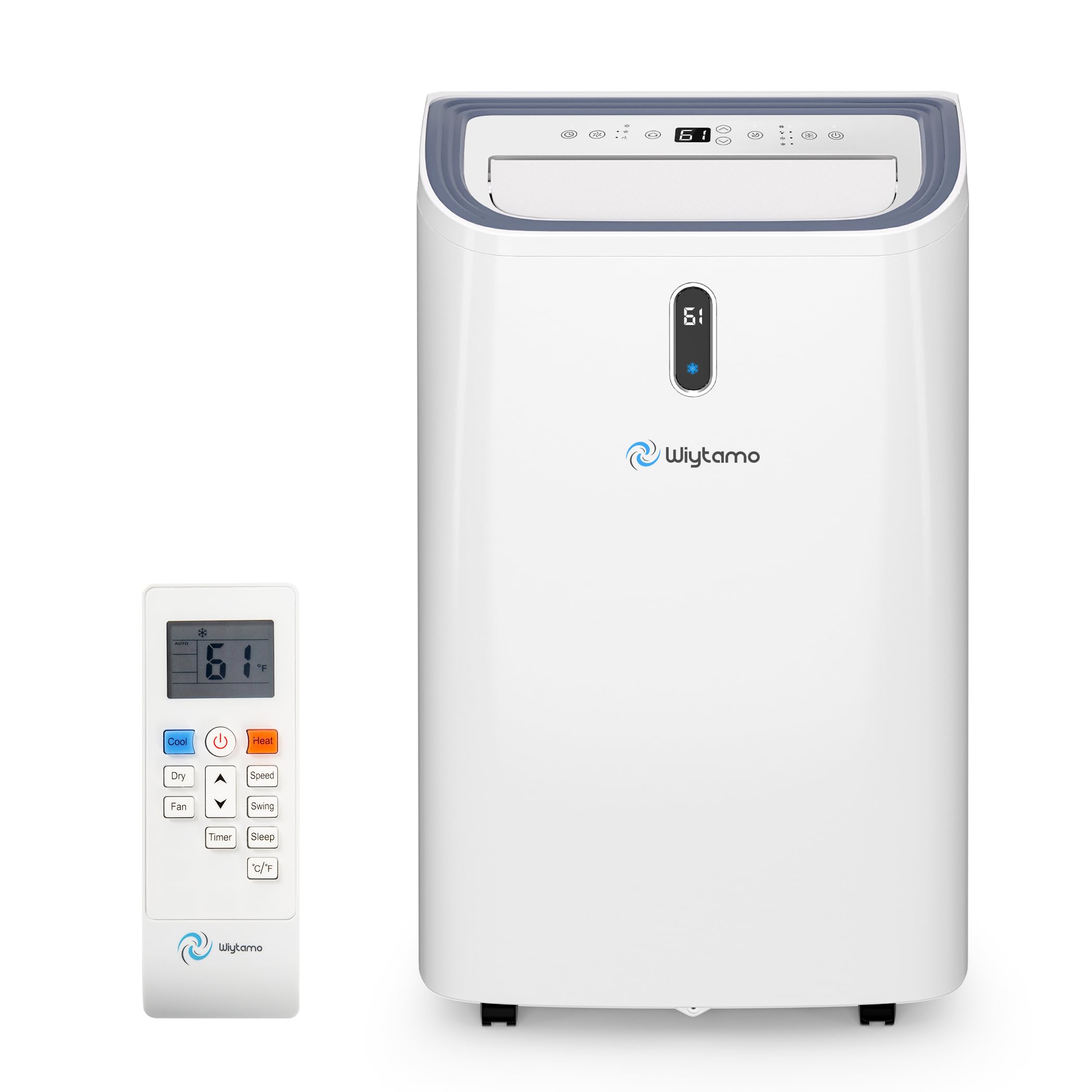 Aires acondicionados portátiles de 14 000 BTU para habitaciones de 700 pies cuadrados, 4 en 1, con refrigeración, calefacción, deshumidificador, ventilador, modo de suspensión remoto, oscilación automática, temporizador de 24 horas, unidad de aire acondicionado portátil autoevaporable.