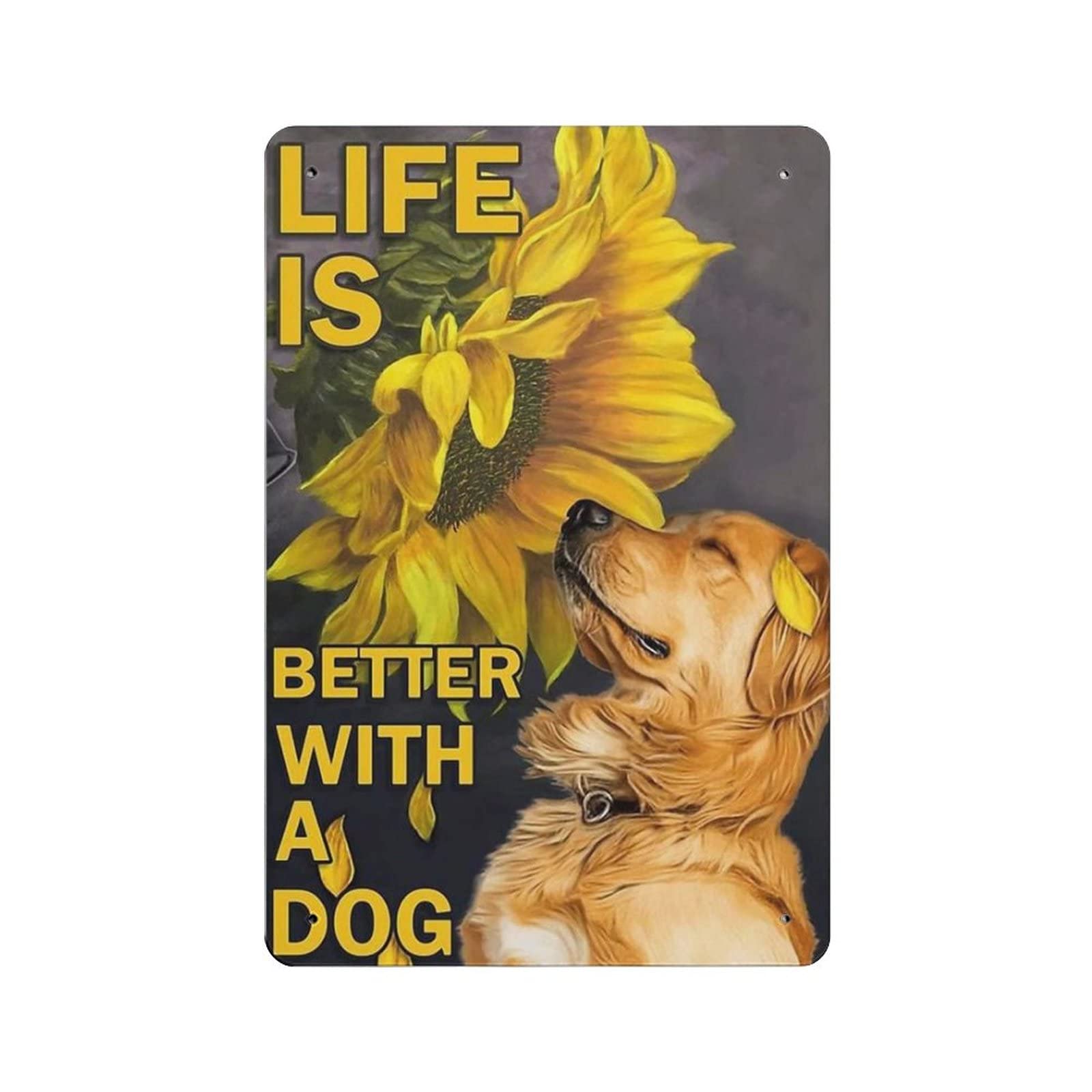 AOOEDM Sunflower Metal Tin Signs for Man Cave Funny Art Wall Plaque Kitchen Bar Sign Coffee Shop Garage Wall Decor Hanging Decor
