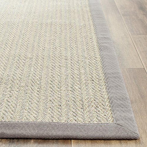 Tapete decorativo SAFAVIEH Natural Fiber 4' x 6' gris y marrón miniatura 4