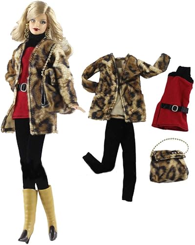 Miniatura 2 de Ropa de muñeca, 5 trajes de invierno vestidos pantalones bolsa sombrero para muñecas 11.5 pulgadas accesorios estilo aleatorio