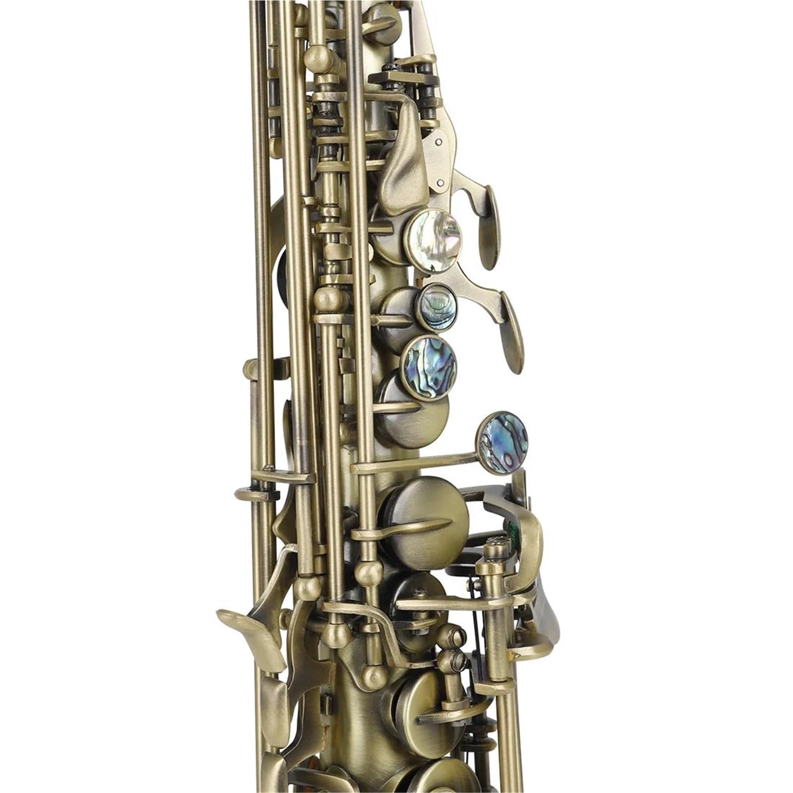Zestaw Saksofonu Sopranowego Bb Vintage Bronze Profesjonalny Instrument Dęty Drewniany Z Futerałem I Innymi Akcesoriami Saksofon