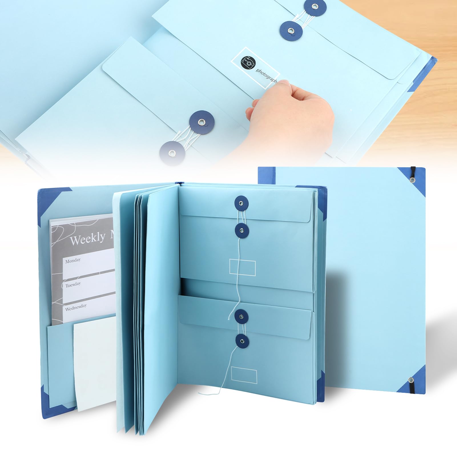 9-page multifunctional folio document organizer in Case Go
