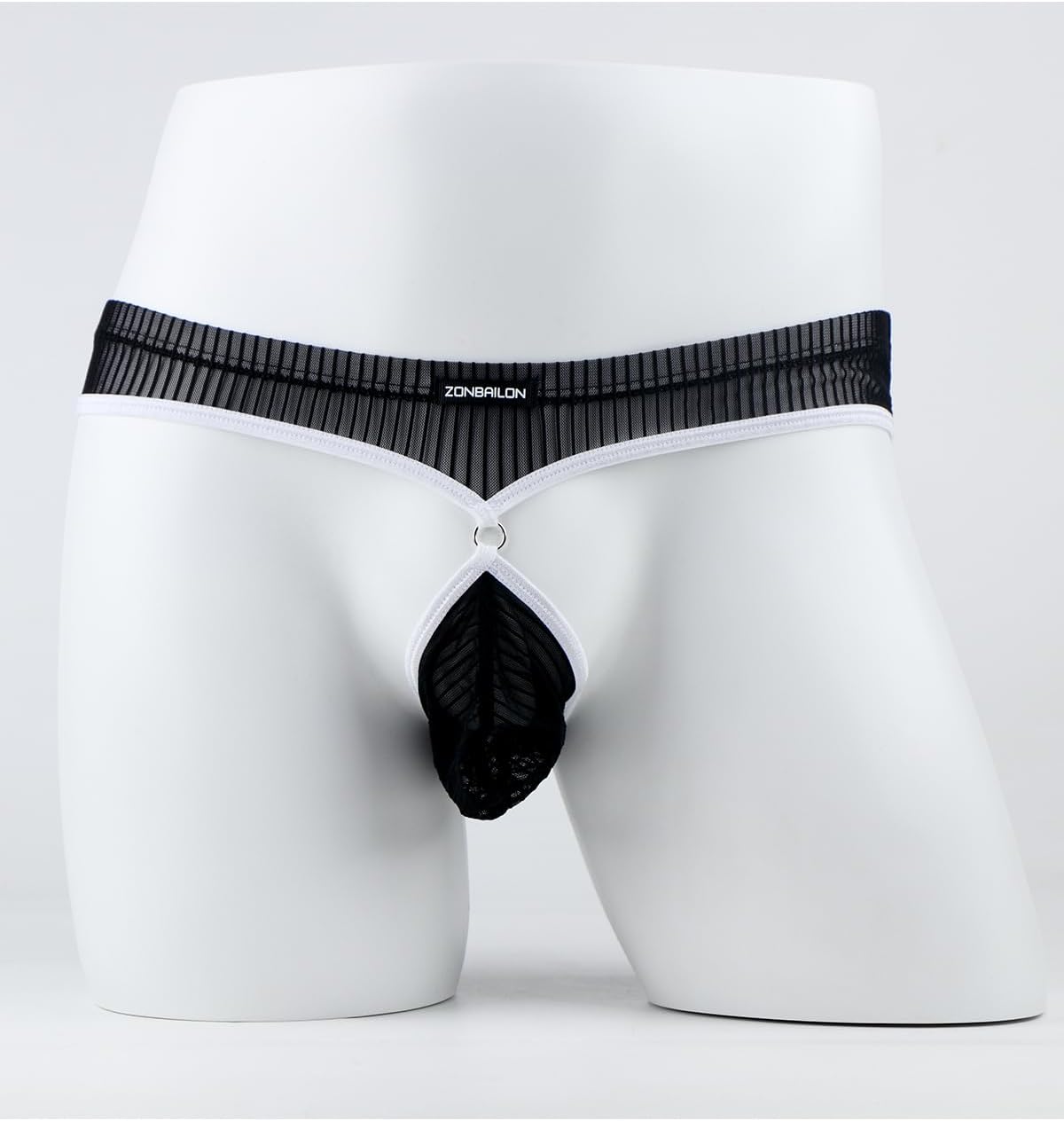 ZONBAILON Mens Bikini Underwear Breathable Briefs with Pouch Mesh Low Rise Panties Sexy Cool S-2XL