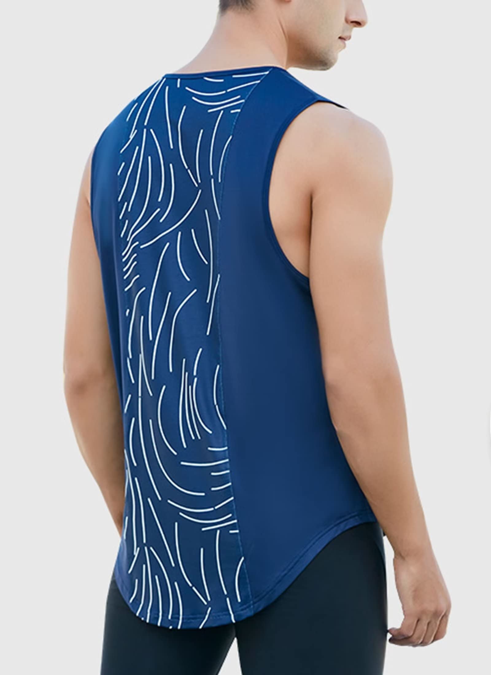 Men's 2 Pack Tank Top,Sleeveless T-Shirt Vest Tops Quick Dry Gym Vest Tops Breathable Shirts Training Bodybuilding Vests
