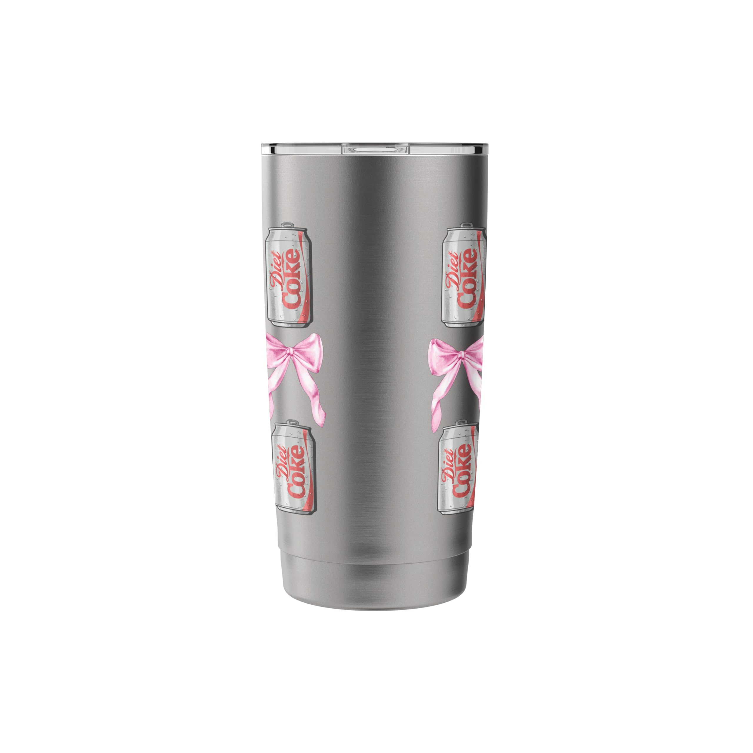 Coca-Cola Diet Coke & Pink Bows Collage Logo Vintage Stainless Steel Insulated Tumbler