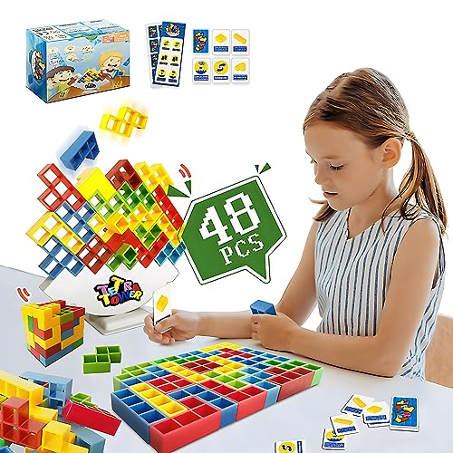 Jeu D'équilibre Tetra Tower,16 Blocs Empilables Jeu D Equilibre,Tetra