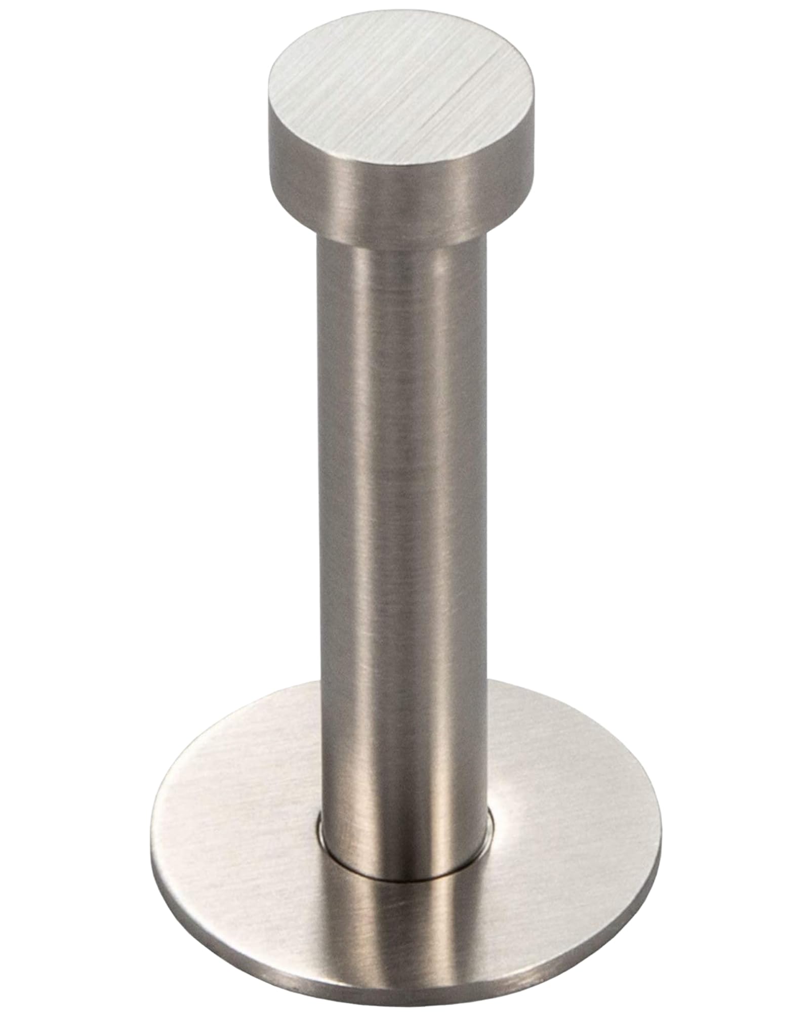 Gedotec Grey,Silver Up-25 Stainless Steel Coat Hook Door - Wardrobe & Wall Mounting - Depth: 52 Mm | Brushed Stainless Steel | Hook For Concealed Attachment | 1 Piece - Wall Hook With Screws