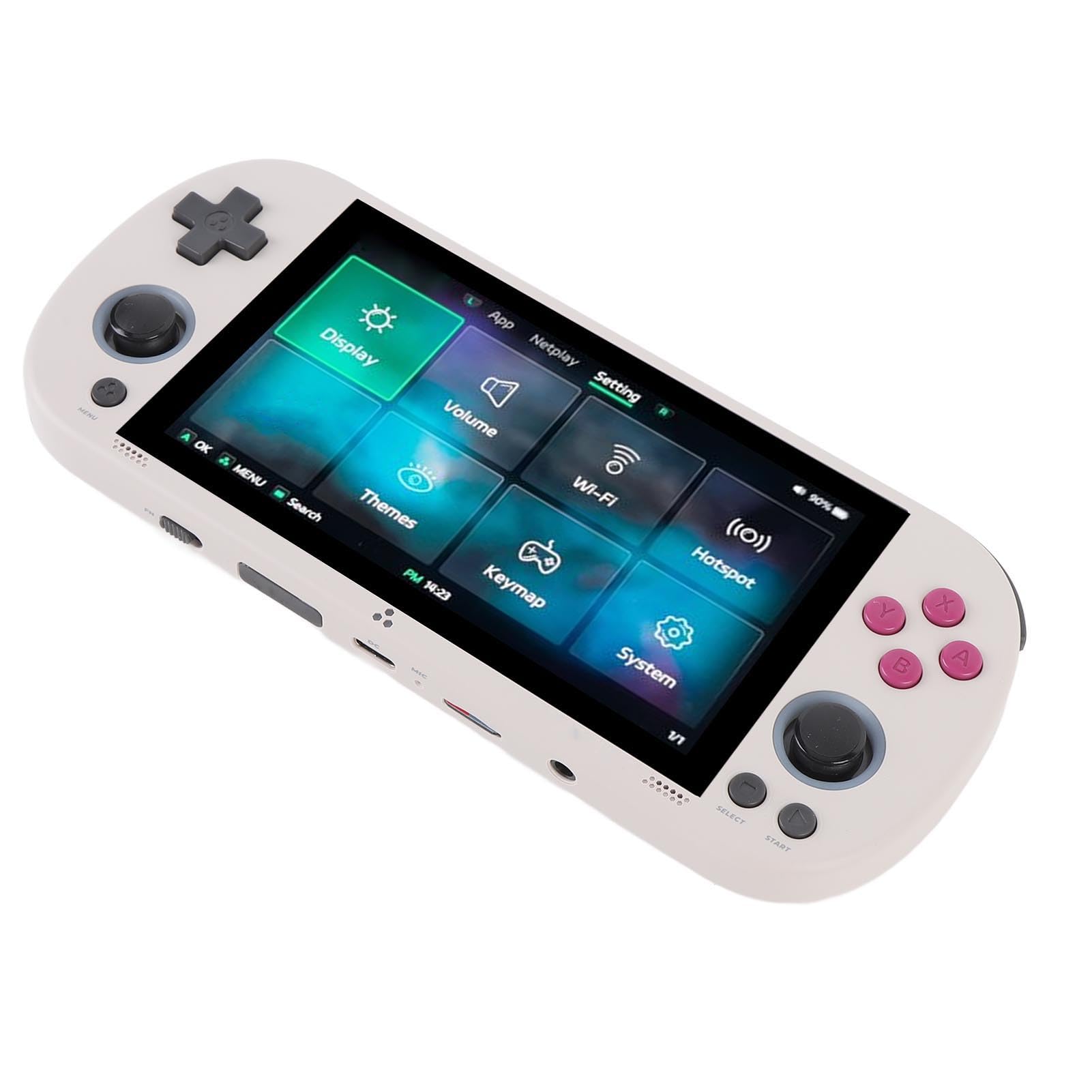 CHICIRIS Console di Gioco retrò Portatile Portatile Schermo IPS da 4,96 Pollici per Un'esperienza di Gioco Classica Supporta 28 Emulatori e Contenuti Multimediali (GRAY)