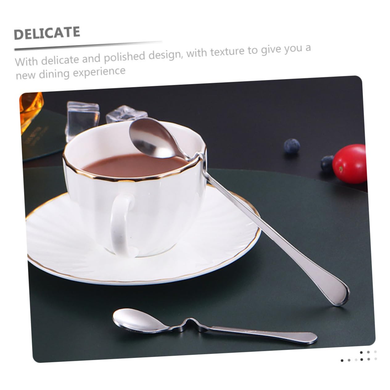 Amazon.co.jp: 4個 カーブハンドルスプーン シュガースプーン 曲がった