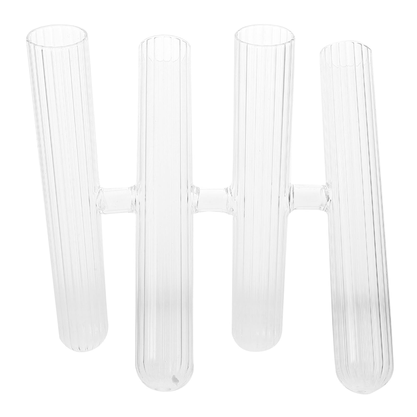 Decoración hidropónica de mesa con jarrón de vidrio de 4 tubos