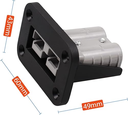 Miniatura 5 de ZOOKOTO 2 placas empotradas de montaje empotrado de 50 A 12-24 V CC, panel de montaje de enchufe para conectores Anderson SB50 Series