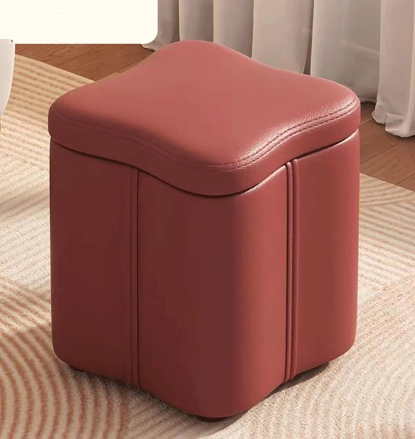 Pouf banc ottoman kaki de 35 cm idéal pour une entrée ordonnée et cosy