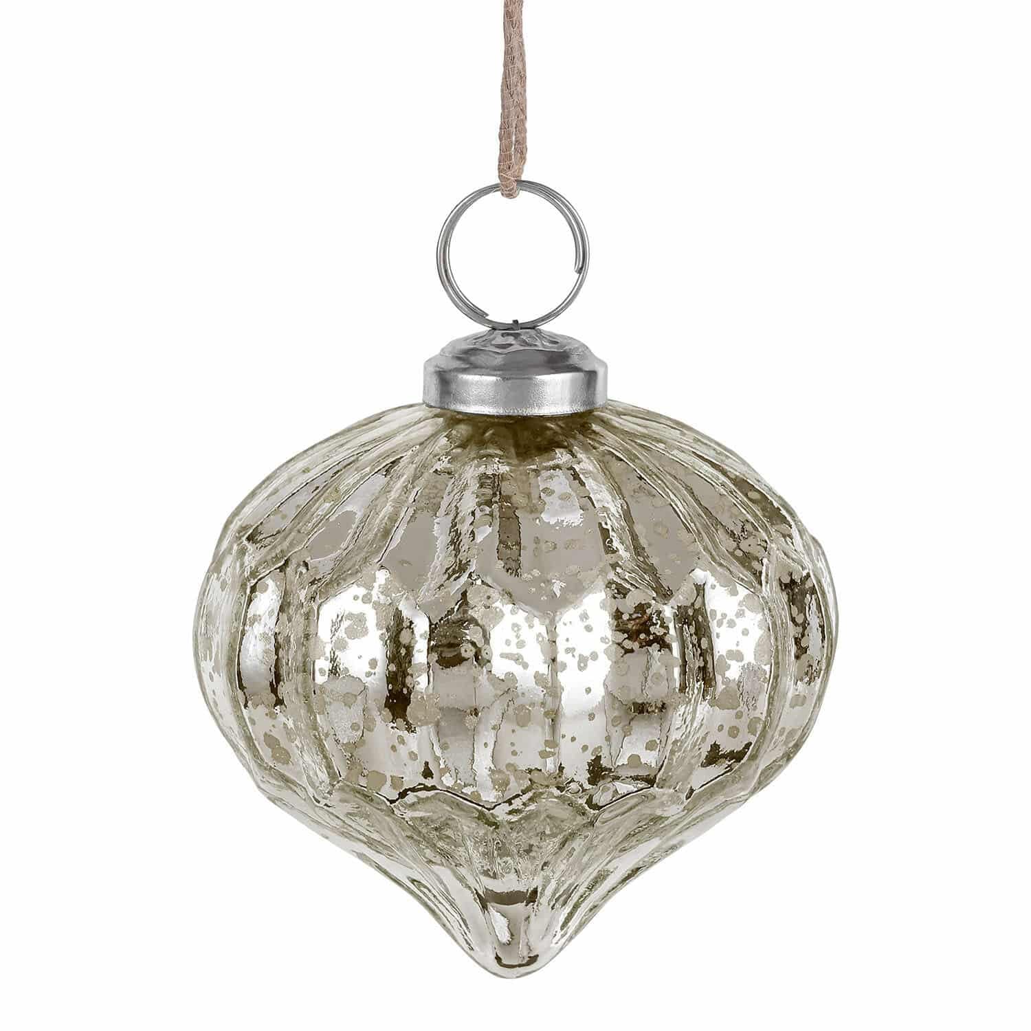 Loberon Weihnachtskugeln 8er Set Azélisse, bunt | Mundgeblasen, Bauernsilber-Finish & Getönte Farben, Christbaumschmuck, Weihnachtsdeko, Weihnachten, Glas, Messing