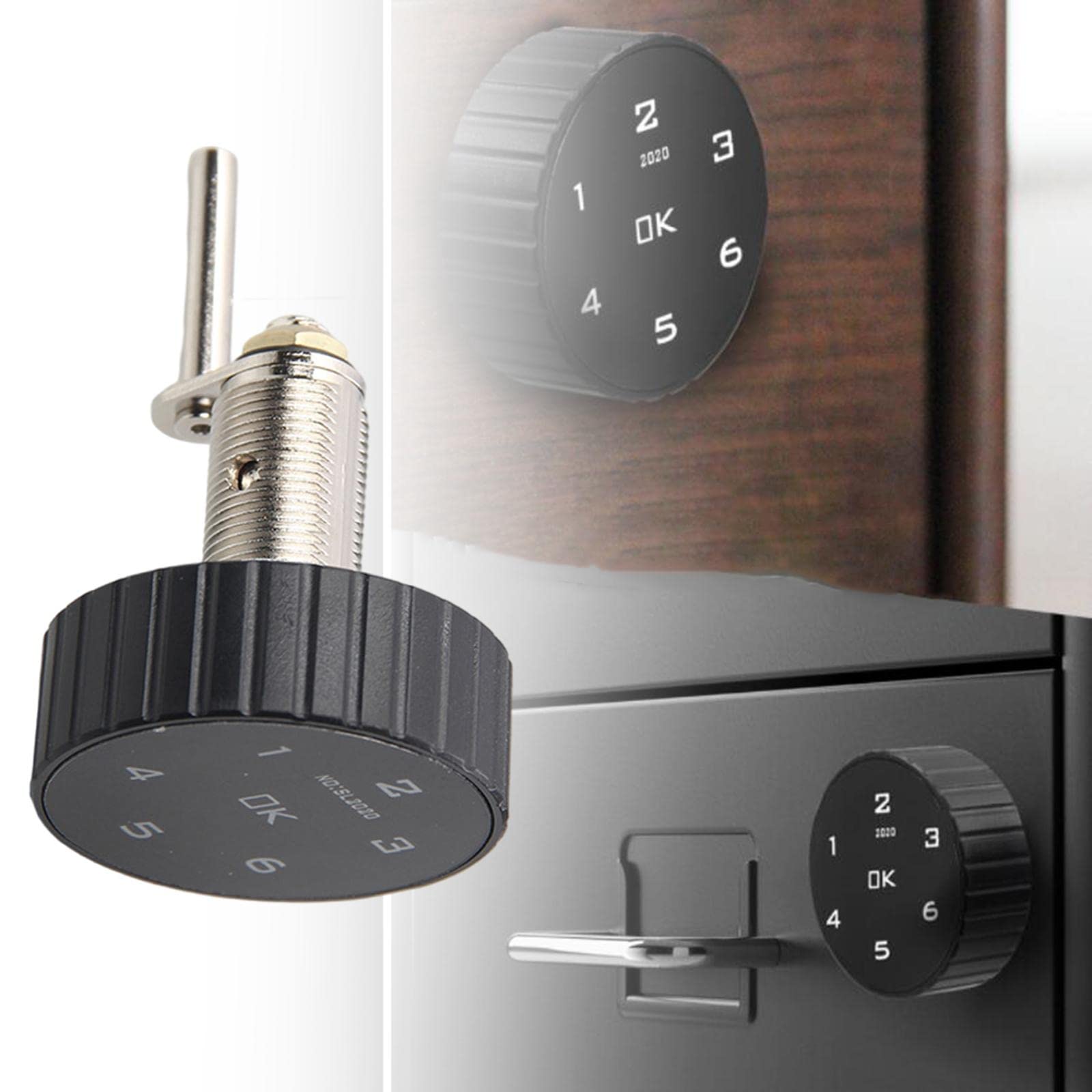 Juego de 2 cerraduras codificadas electrónicas digitales para buzón, puerta de armario, sauna, cajón, cerradura de seguridad