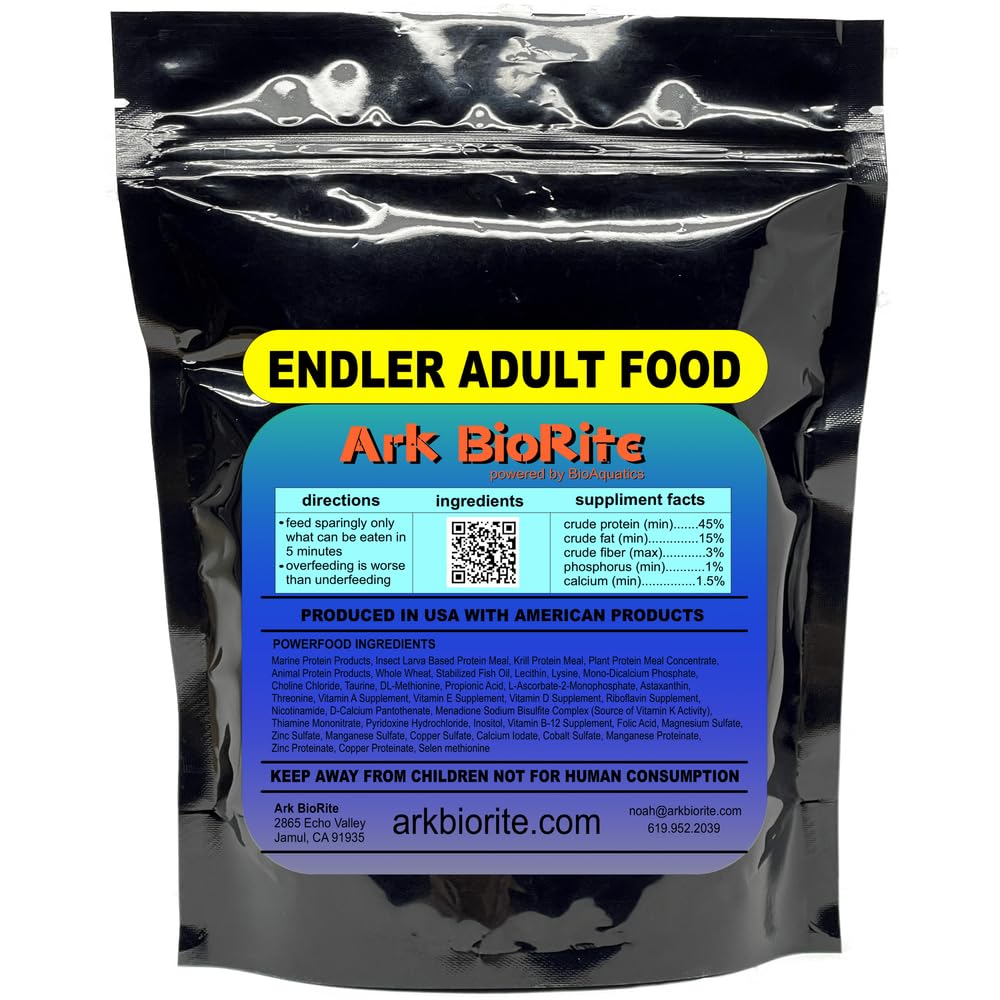 Ark BioRite 16oz All Natural Endler Spl Powerfood, Highly Nutritious, Vitamins, Minerals Balanced Complete Fish Food – Breeders Superfood