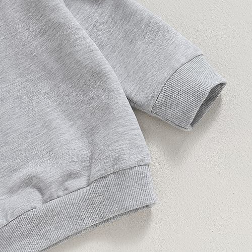 toddler baby boy girl long sleeve crewneck pullover sweatshirt sweater outfits solid color casual clothes