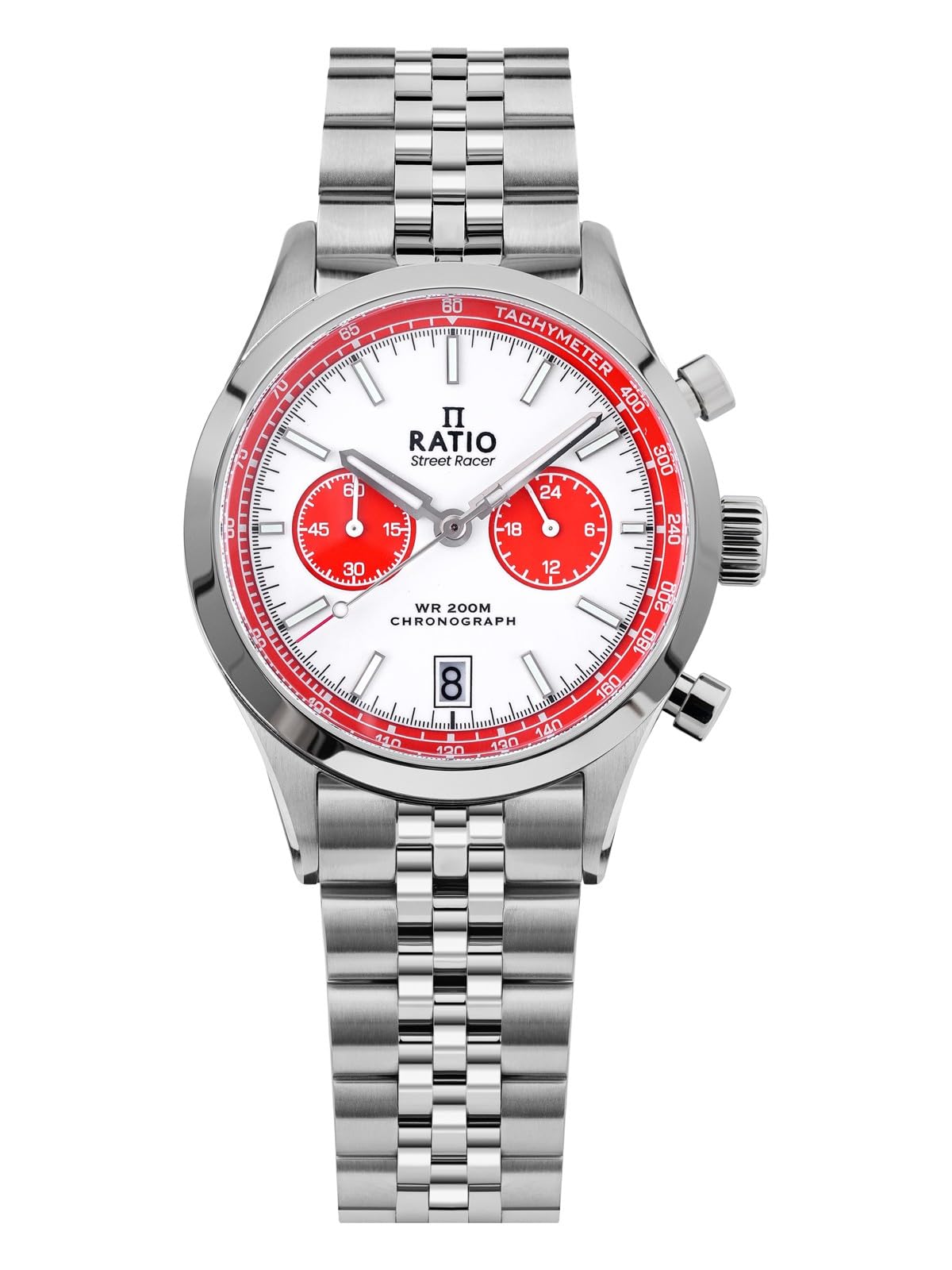 Street Racer Reverse Panda Dial Chronograph Watch Sapphire Glass Hybrid Mecha-Quartz Move…