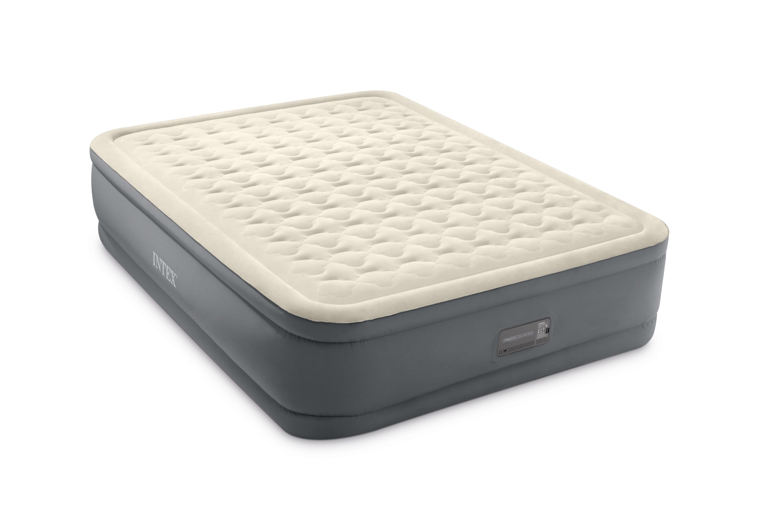Intex 64926ND - Materasso Dura-Beam Elevated PremAire Matrimoniale con Pompa Elettrica e USB, 152x203x46 cm