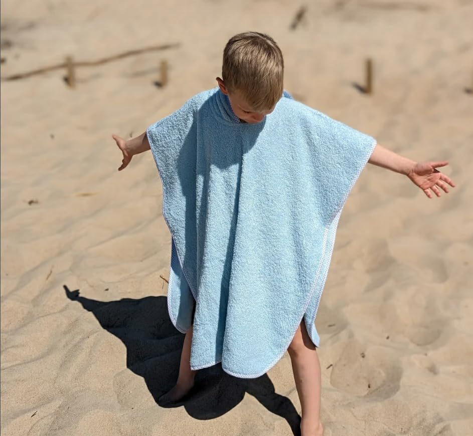 woshilaocai Toddler Swim Coverup Boy Girl Hooded Poncho Kid Baby Swimsuit Cover Up for Beach, Pool, Surf2