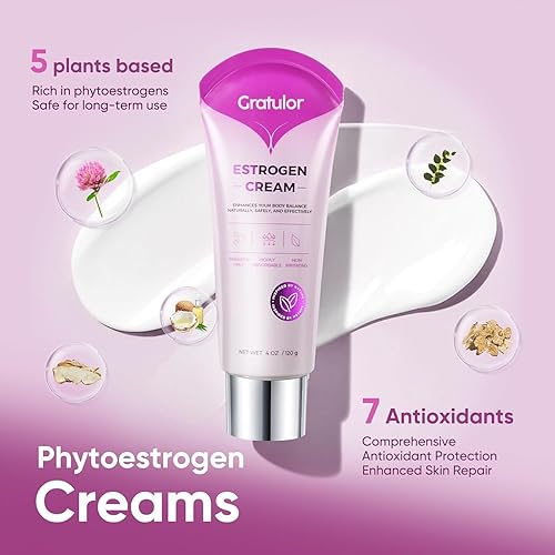 Miniatura 6 de Crema de estrógeno para mujeres, alivio de la menopausia crema facial de estrógeno bioidéntico natural con ñame silvestre para el equilibrio
