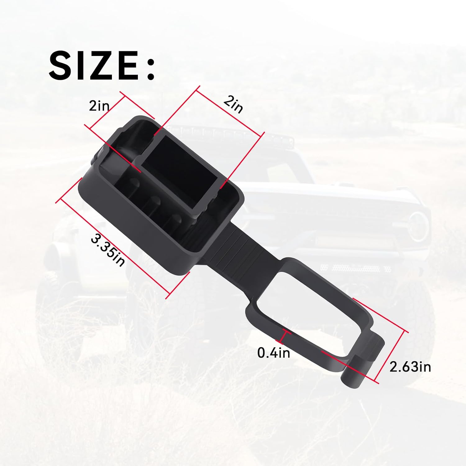 M-1840-FP 2" Trailer Hitch Receiver Plug Cover Compatible with 2003-2024 Ford receivers,Most Models of 2" Hitch receivers -1PCS