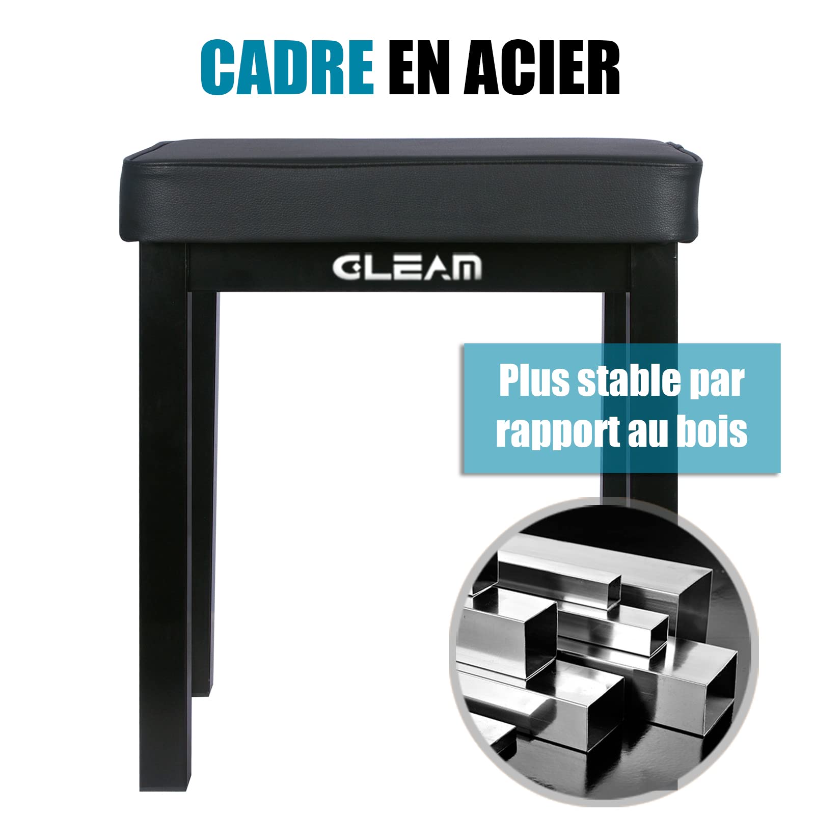 GLEAM Banc de Piano rembourré pour Enfants ou à Usage Unique