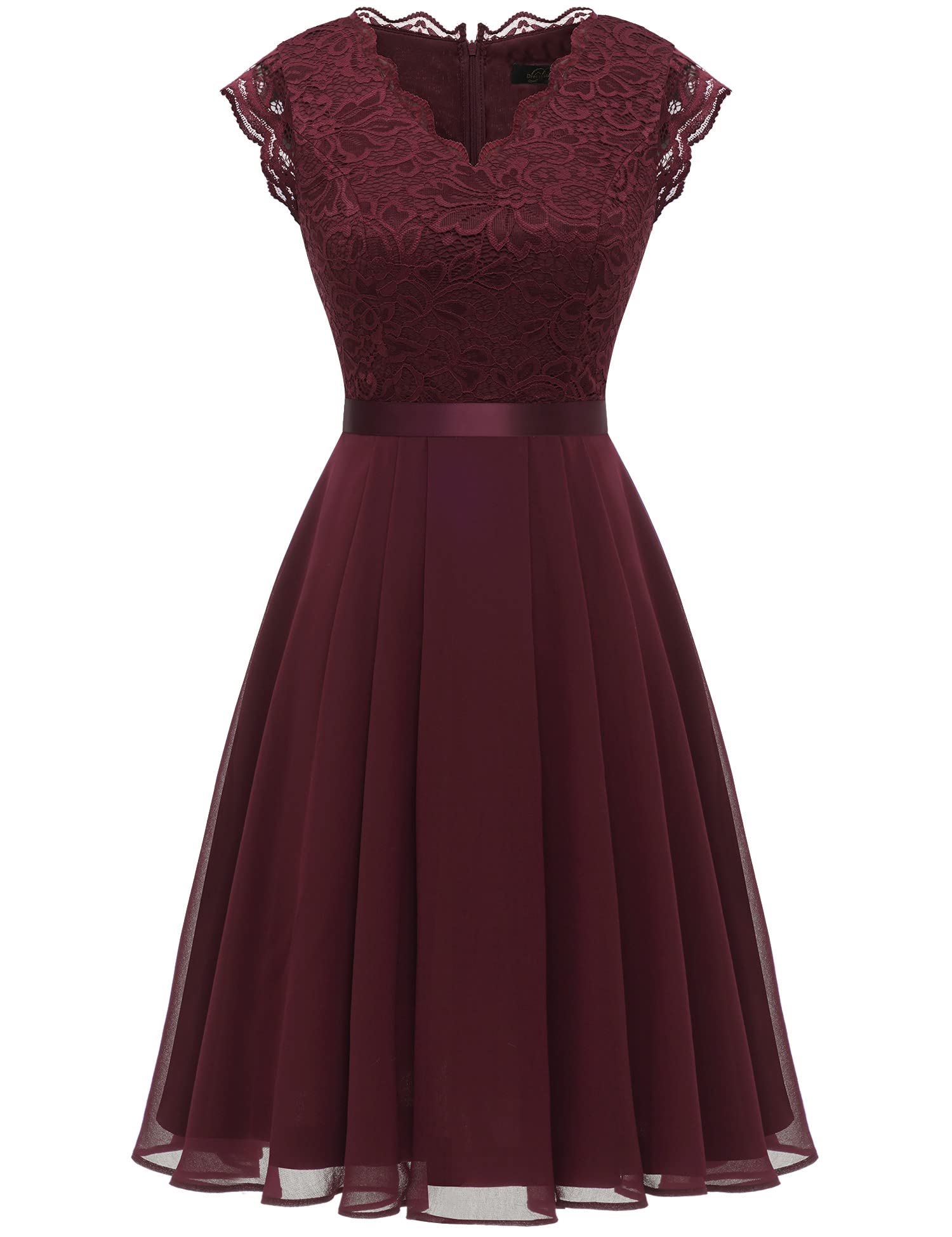 Dressystar Cocktailkleid Damen Hochzeitsgast Knielang Abendkleider Elegant für Hochzeit