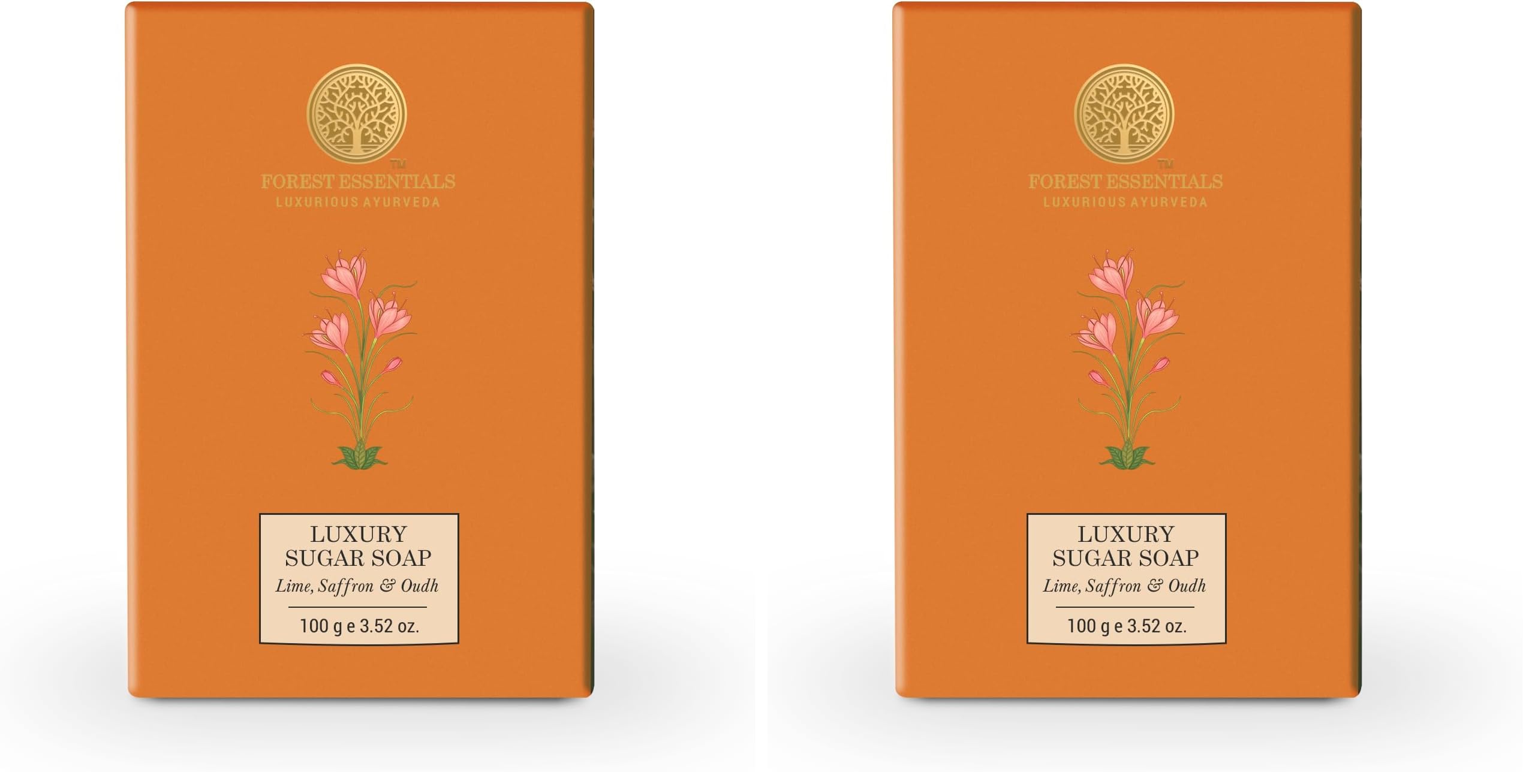 Forest Essentials Lime Saffron & Oudh Soap | Ayurvedic Scented Handmade Bath Soap | Gently Cleanses & Softens Skin | With Natural Oils & Raw Cane Sugar (Pack of 2)-image-47