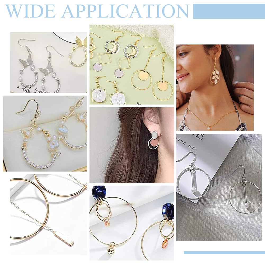 36Pcs Stainless Steel Jewelry Linking Rings - 3 Styles Horse Eye Teardrop Round DIY Connectors