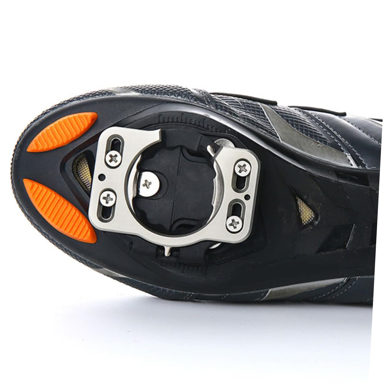 Copripedale Tacchetta Bici Strada 2 Pezzi in Acciaio Inox | Montaggio Rapido, Fit Preciso per Pedale e Scarpe da Ciclismo, Set Compatto per Bici Strada