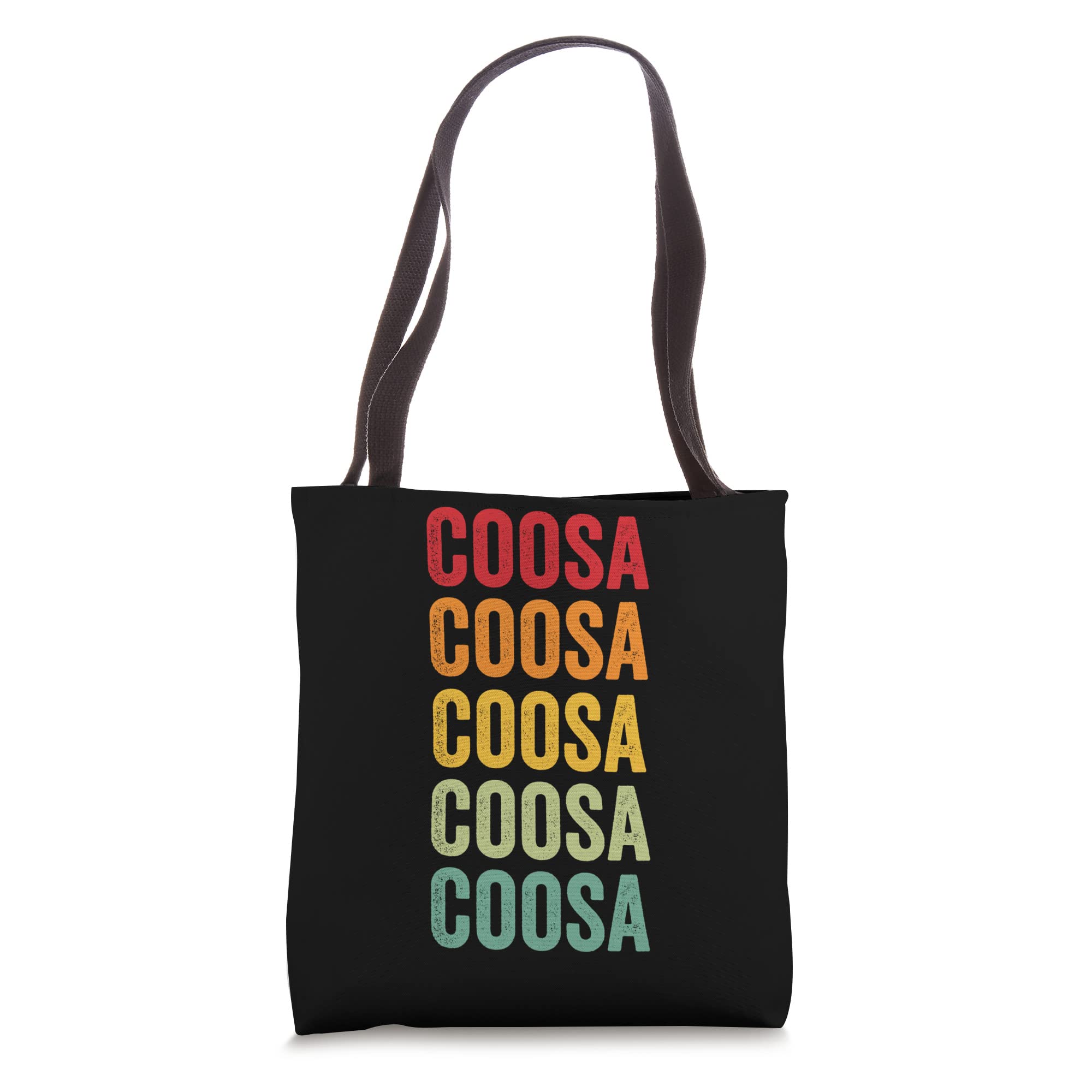 Coosa County, Alabama, Rainbow Text Design Tote Bag