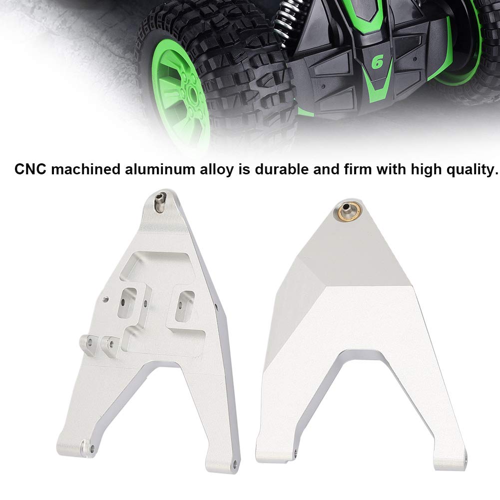 Drążek holowniczy przedniego dolnego zawieszenia Obrabiany CNC stop aluminium Trwałe akcesoria do modernizacji dla TRAXXAS UDR RC Ciężarówka krótkiego kursu Czarny Srebrny (Srebrny)