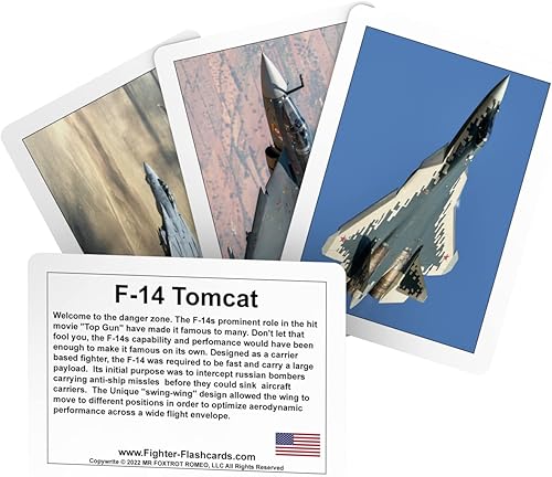 Miniatura 4 de Tarjetas Flash Fighter Jet - Tarjetas didácticas de avión para pilotos, entusiastas de la historia militar y la aviación y niños