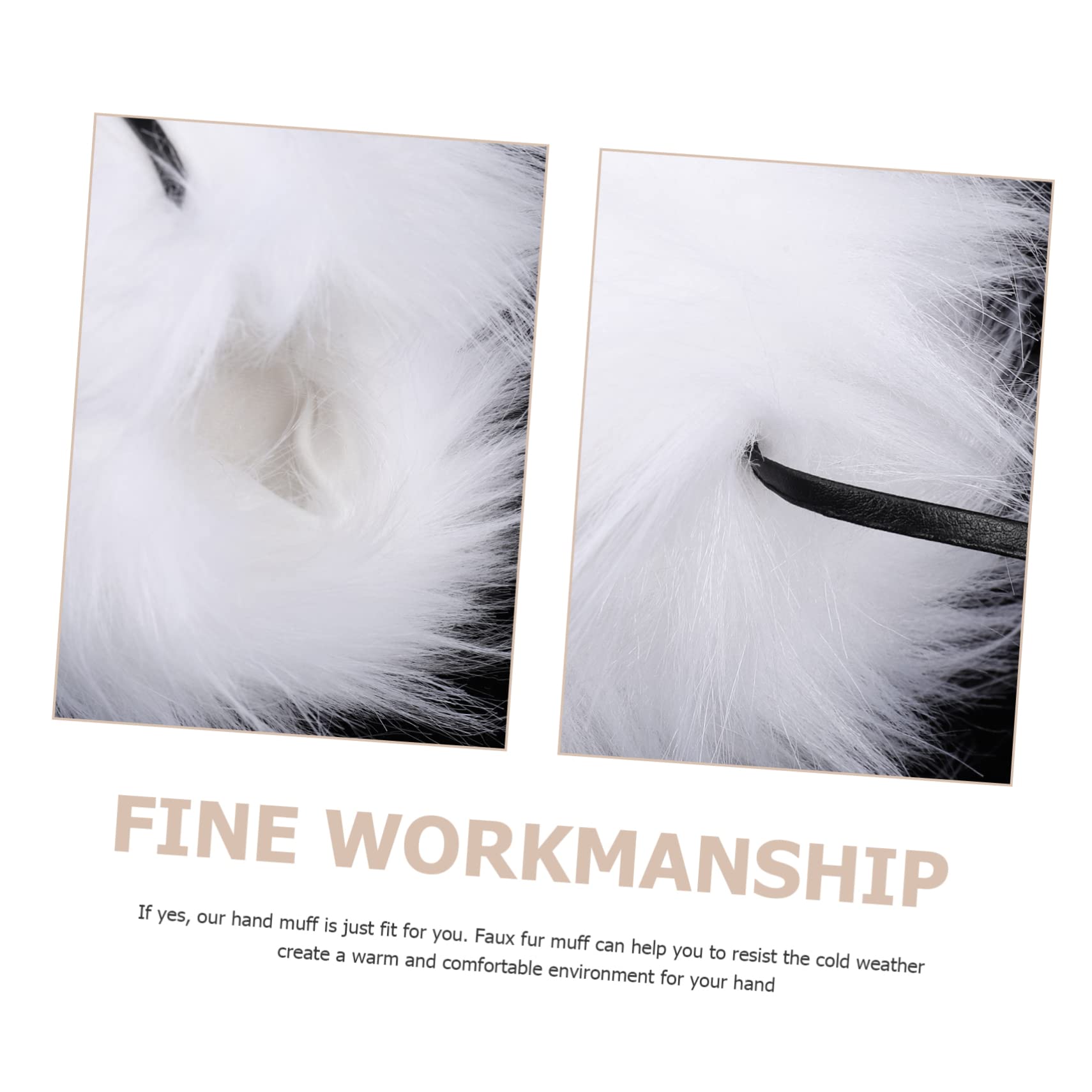 Toddmomy 1pc Hand Warmer Flower Girls Hand Muff Pocket Hand Muffs Plush Hand Cushion Thickened Fuzzy Pouch Womens Faux Hand Muffs Plush Hand Muffs Girl Child Faux Fur White Tote Bag Filling